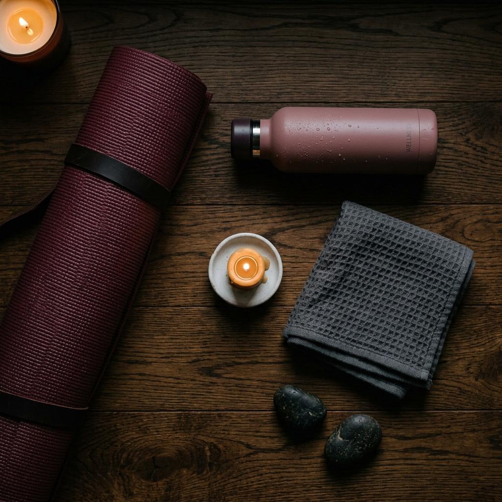 Sana Sculpt wellness gear flatlay